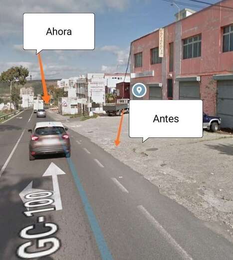 Imagen con la que los afectados denunciaban el cambio de emplazamiento de los contenedores/TA.